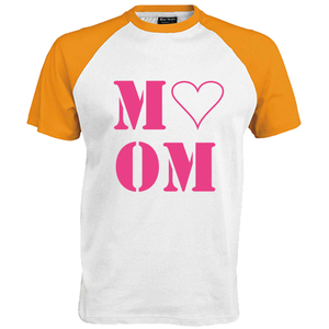 Love Mom Polyester Ondergrond Neon Roze - afb. 1
