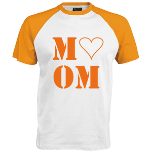 Love Mom Polyester Ondergrond Oranje - afb. 1