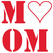 Love Mom Polyester Ondergrond Rood - afb. 2