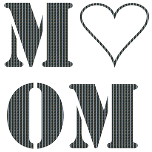 Love Mom Holografische Zwart - afb. 2