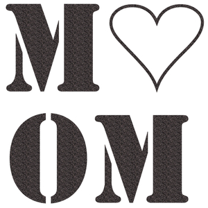 Love Mom Glitter Zwart - afb. 2