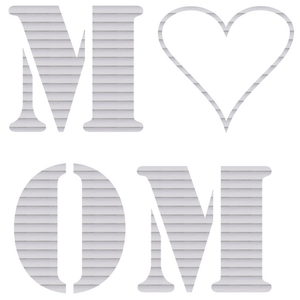 Love Mom Glitter Rainbow White 488 - afb. 2