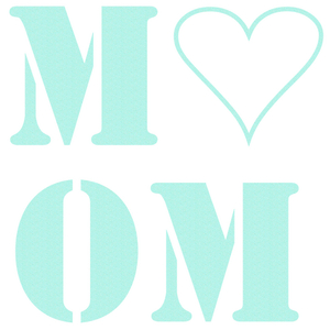 Love Mom Glitter Neon Bleu Glitter 480 - afb. 2