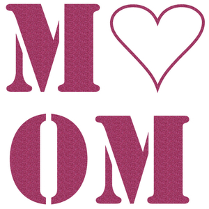 Love Mom Glitter Pink Glitter 457 - afb. 2