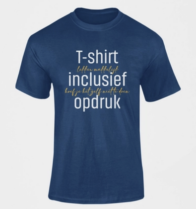 Heren T-Shirt incl. opdruk groot aan voorzijde - afb. 3