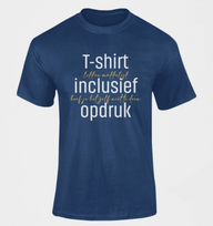 Heren T-Shirt incl. opdruk groot aan voorzijde Oranje incl. opdruk groot aan voorzijde