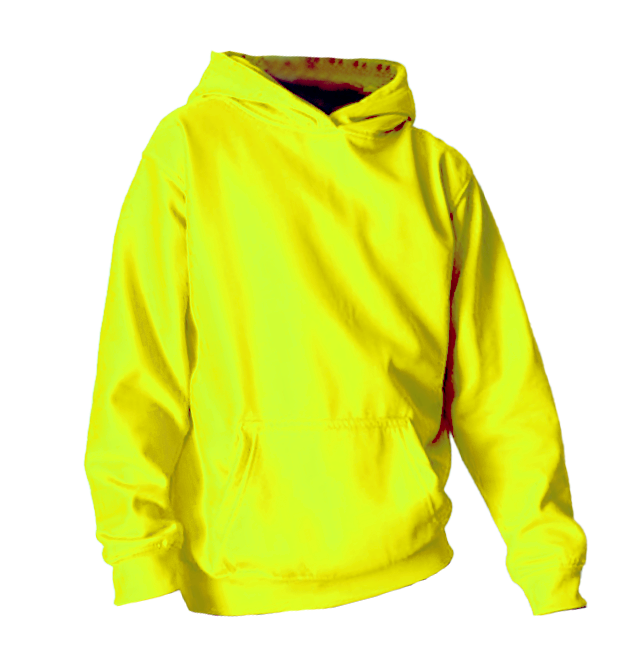 Neon geel hoodie kind