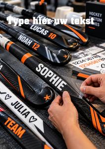 Personaliseer je hockeybidon of stick – met naam, nummer of logo UV-DTF Wit - afb. 1