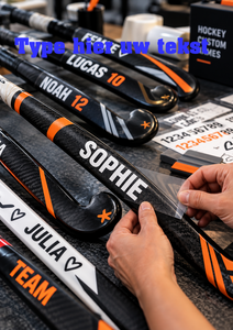 Personaliseer je hockeybidon of stick – met naam, nummer of logo UV-DTF Pacific Blauw - afb. 1