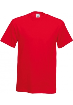Heren T-Shirt incl. opdruk groot aan voorzijde Rood - afb. 1
