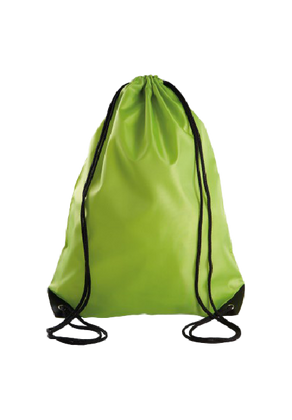 Rugzak met draagkoordjes in vele kleuren Limoen Groen - afb. 1