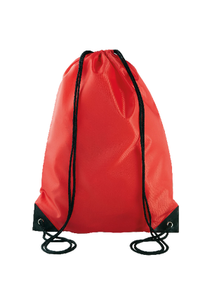 Rugzak met draagkoordjes in vele kleuren Rood - afb. 1