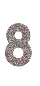 Set Broeknummers Strijkletters Alba Glitter Regenboog Multicolor 453 - afb. 2
