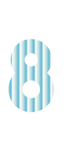 Set Broeknummers Strijkletters Alba Mirror Blauw - afb. 2