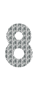 Set Broeknummers Strijkletters Alba Design Zebra - afb. 2