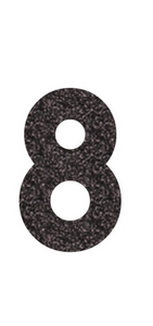 Set Broeknummers Strijkletters Alba Glitter Black Glitter 458 - afb. 2