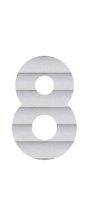 Set Broeknummers Strijkletters Alba Glitter Rainbow White 488 - afb. 2