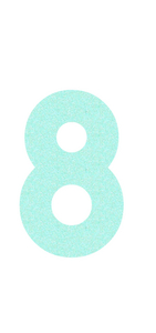 Set Broeknummers Strijkletters Alba Glitter Neon Bleu Glitter 480 - afb. 2