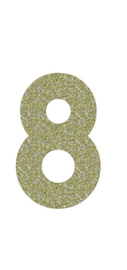 Set Broeknummers Strijkletters Alba Glitter Champagne Glitter 490 - afb. 2