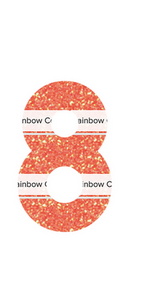 Set Broeknummers Strijkletters Alba Glitter Rainbow Coral Glitter ST - afb. 2