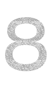 Set Broeknummers Strijkletters Ari Glitter Silver 450 - afb. 2