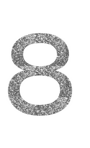 Set Broeknummers Strijkletters Ari Glitter Silver 450 - afb. 2