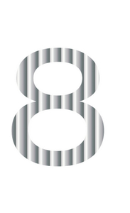 Set Broeknummers Strijkletters Ari Mirror Zilver - afb. 2