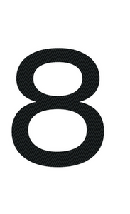 Set Broeknummers Strijkletters Ari Design Carbon Zwart - afb. 2