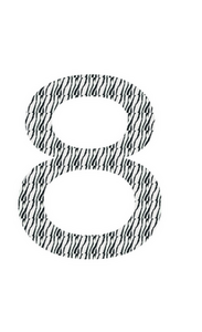 Set Broeknummers Strijkletters Ari Design Zebra - afb. 2
