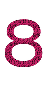 Set Broeknummers Strijkletters Ari Design Zebra Roze - afb. 2