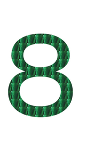 Set Broeknummers Strijkletters Ari Holografische Groen - afb. 2