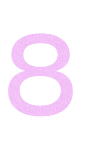 Set Broeknummers Strijkletters Ari Glitter Neon Purple 480 - afb. 2