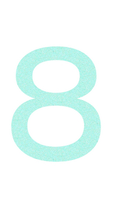 Set Broeknummers Strijkletters Ari Glitter Neon Bleu Glitter 480 - afb. 2