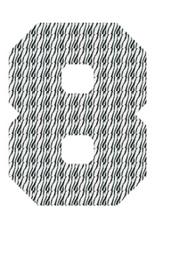 Set Broeknummers Strijkletters Fresh Design Zebra - afb. 2