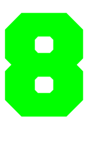 Set Broeknummers Strijkletters Fresh Flex Neon Groen - afb. 2