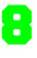 Set Broeknummers Strijkletters Fresh Flex Neon Groen - afb. 2