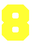Set Broeknummers Strijkletters Fresh Flex Neon Geel - afb. 2