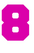 Set Broeknummers Strijkletters Fresh Flock Magenta - afb. 2