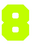 Set Broeknummers Strijkletters Fresh Flock Neon Geel - afb. 2