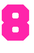 Set Broeknummers Strijkletters Fresh Reflecterend Roze - afb. 2