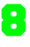 Set Broeknummers Strijkletters Fresh Glow in the Dark Groen - afb. 2