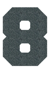 Set Broeknummers Strijkletters Fresh Glitter Grey Glitter 459 - afb. 2