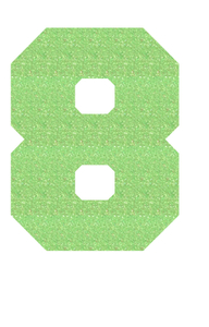 Set Broeknummers Strijkletters Fresh Glitter Neon Green Glitter 447 - afb. 2