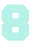 Set Broeknummers Strijkletters Fresh Glitter Neon Bleu Glitter 480 - afb. 2