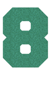 Set Broeknummers Strijkletters Fresh Glitter Emerald Glitter 427 - afb. 2