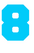 Set Broeknummers Strijkletters Fresh Glow in the Dark Blauw - afb. 2