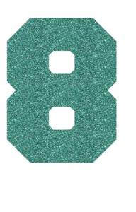 Set Broeknummers Strijkletters Fresh Glitter Jade Glitter 482 - afb. 2