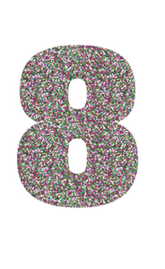 Set Broeknummers Strijkletters Impact Glitter Regenboog Multicolor 453 - afb. 2