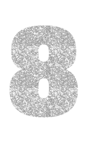 Set Broeknummers Strijkletters Impact Glitter Silver 450 - afb. 2