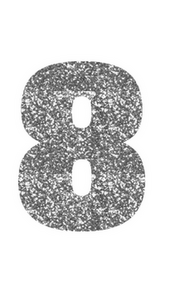 Set Broeknummers Strijkletters Impact Glitter Silver 450 - afb. 2